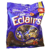 Delicious Packet of Cadbury Eclairs Chocolate