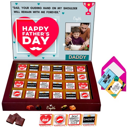 Tempting Personalized Fathers day Chocolate Gift from Son