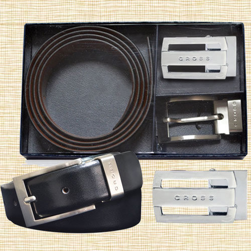 Reversible Black Belt n Buckle Gift Set