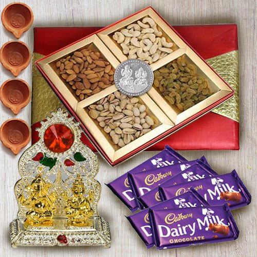 Cadbury Chocolates N Assorted Dry Fruits Diwali Gift Combo