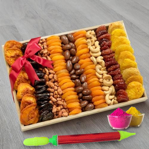 Ambrosial Dry Fruits n Nuts Gift Tray for Holi
