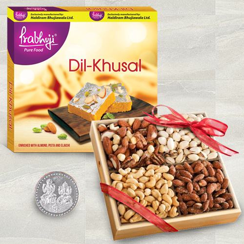 Tasty Haldiram Dilkhusal n Salted Dry Fruits Free Coin