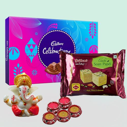 Tasty Cadbury Celebration with Haldiram Sweets n Ganesha Idol