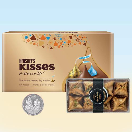 Lovely Gift of Hersheys Kisses Moments with Pyramid Baklawa