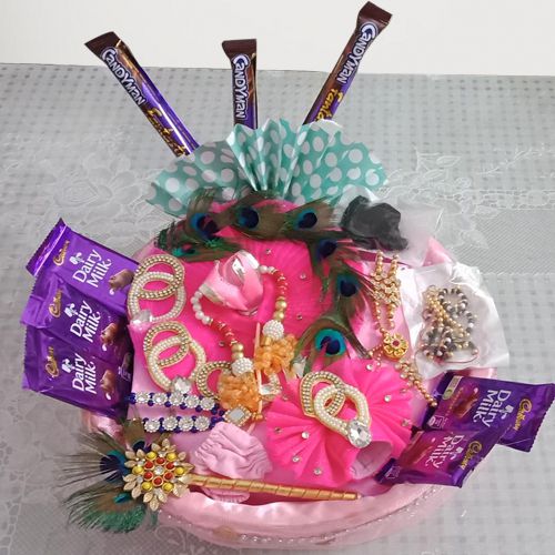 Gorgeous Ladoo Gopal Dress Jewellery  N  Chocolate Basket