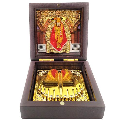 Auspicious Shirdi Saibaba Charan Paduka Gift Box