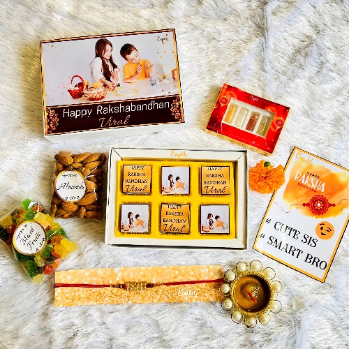 Brother Love Rakhi N Treats Personalize Hamper