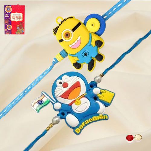 Wonderful Doraemon and Minion Rakhi