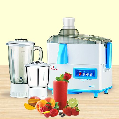 Impressive Bajaj Juicer Mixer Grinder in White and Blue