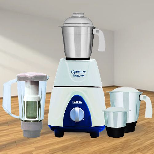 Classy Inalsa White n Blue Mixer Grinder with Break Resistant Jars