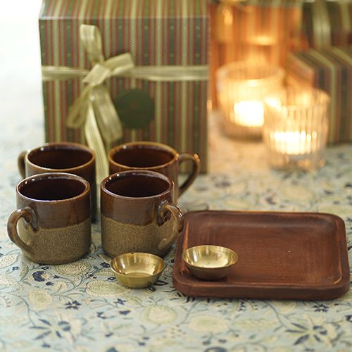 Exclusive Siekar Tea Cups N Katori Set