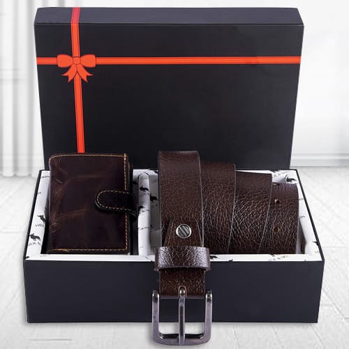 Marvelous Hide and Skin Mens Leather Card Holder Belt N KN95 Mask