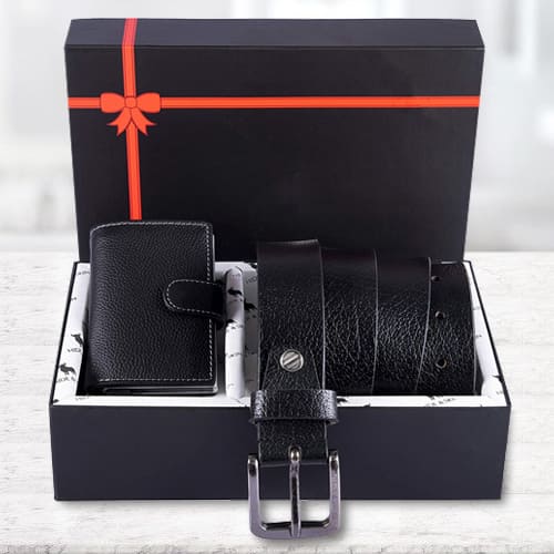 Amazing Hide and Skin Mens Leather Card Holder Belt N KN95 Mask