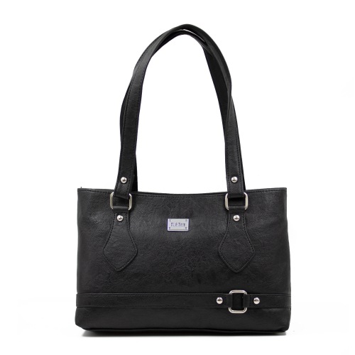 Suave Black Ladies Vanity Bag in Bottom Belt Design