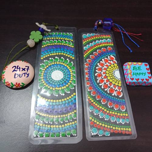 Attractive Dot Mandala Art Bookmarker n Fridge Magnets