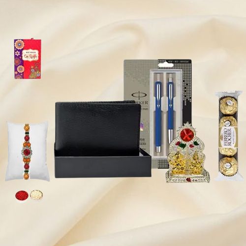 Stone Rakhi with Mens Delight Gift Set