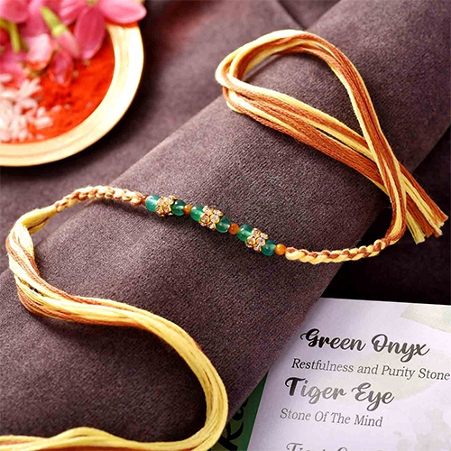 Tiger Eye Stones Rakhi