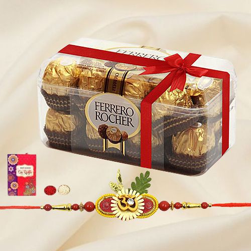 Delicious Ferrero Rocher with Om Rakhi