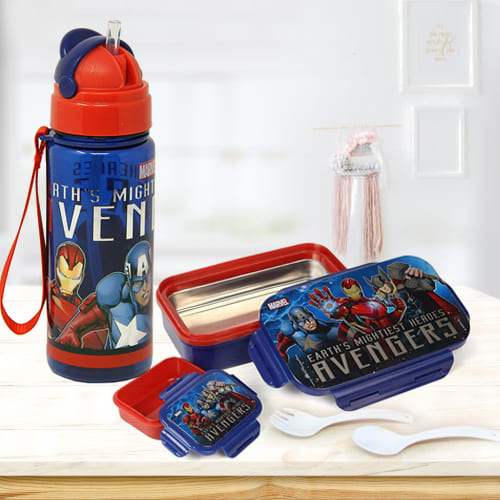 Marvelous Marvel Lunch Box n Sipper Bottle Combo