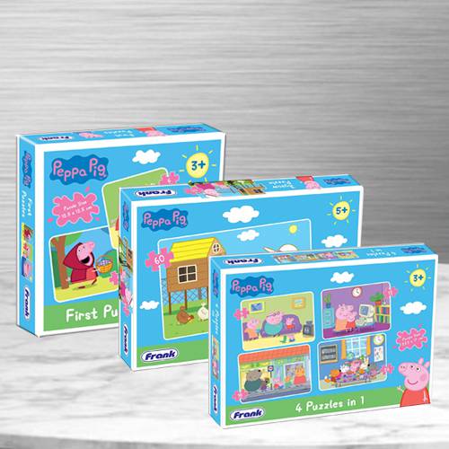 Exclusive Trio Peppa Pig Puzzles Set for Kids