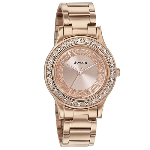 Glam Sonata Blush It Up Analog Rose Gold Dial Womens Watch